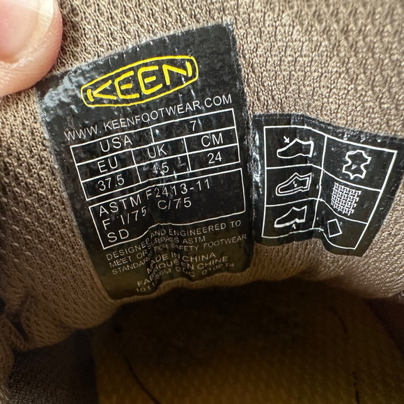 Keen Mesa ESD Steel Toe Slip Resistant Work Boots Women's 7 Brown F2413-11 *Flaw - Picture 11 of 12